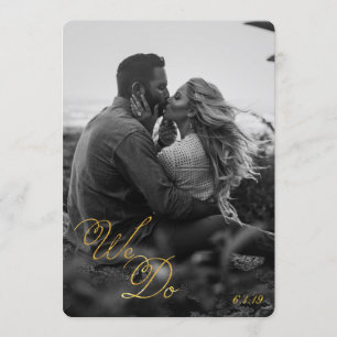 Invitation Mariage photo Black Gold Lace  Nous faisons du scr