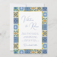 Mariage photo Blue Mediterranean Tile et agrumes