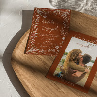 Mariage Photo Bohème Florale Terracotta Orange Brû