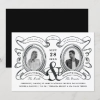 Mariage photo cameo antique noir et blanc