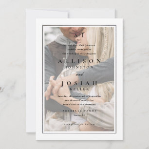 Invitation Mariage photo classique élégant en argent