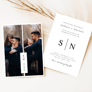 Invitation Mariage photo classique moderne