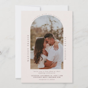Invitation Mariage photo d'arc moderne minimaliste