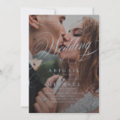 Invitation mariage photo de calligraphie classique