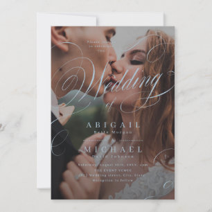Invitation mariage photo de calligraphie classique