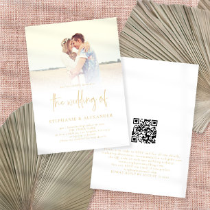 Invitation Mariage photo de couverture de code QR de script d