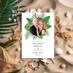 Invitation Mariage photo de plage d'été tropical
