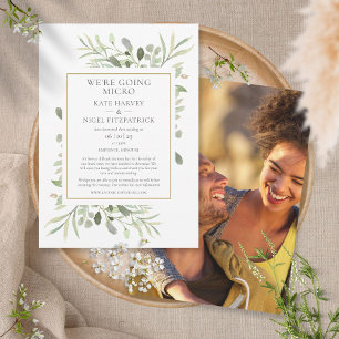 Invitation Mariage photo de taille micro réduit
