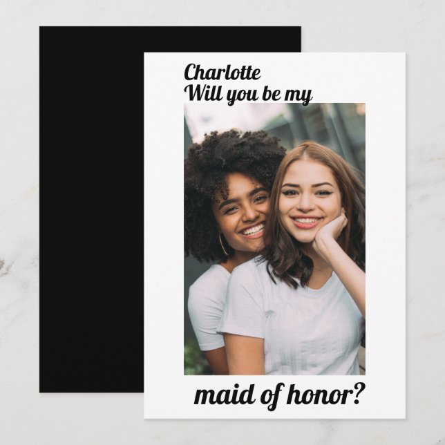 Invitation Mariage photo d'honneur Personnalisé (Devant / Derrière)