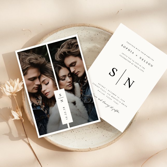 Invitation Mariage photo Elegant Moderne (Créateur téléchargé)