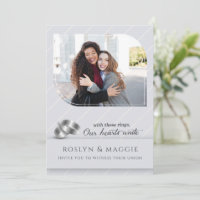 Mariage photo Gay et Lesbian Silver Pinstripe