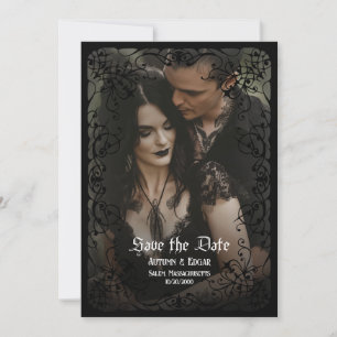 Invitation Mariage photo gothique victorien Enregistrer la da