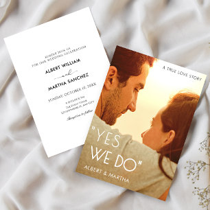 Invitation Mariage photo mariage moderne