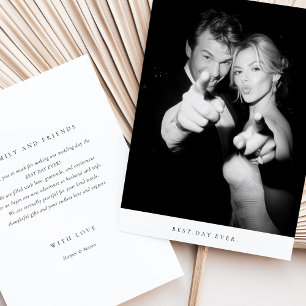 Invitation mariage photo "Meilleur jour jamais"