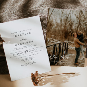Invitation Mariage photo minimaliste moderne ADELLA Classic