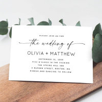 Mariage Photo Minimaliste Propre - Code QR et Scri