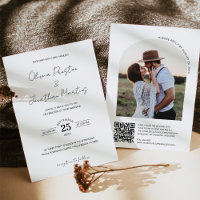 Mariage photo minimaliste simple QR Code Arch Fram