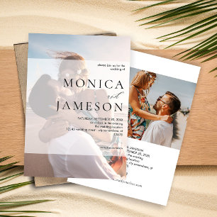 Invitation Mariage photo Modern Duo 2