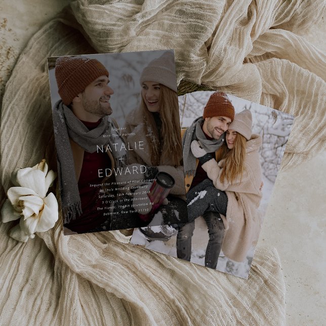 Invitation Mariage photo moderne (Créateur téléchargé)