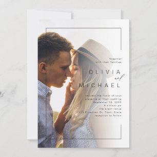 Invitation Mariage photo moderne chic et minimaliste