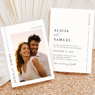 Invitation Mariage photo moderne chic minimaliste