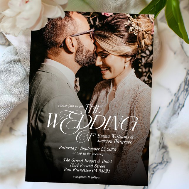 Invitation Mariage photo moderne élégante (Créateur téléchargé)