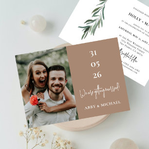 Invitation Mariage photo moderne Elopement tout en un
