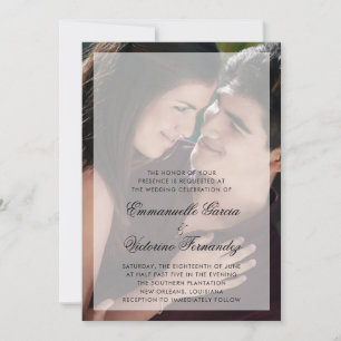 Invitation Mariage photo moderne simple