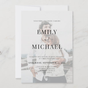 Invitation Mariage photo moderne simple