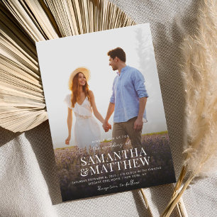 Invitation Mariage photo moderne simple