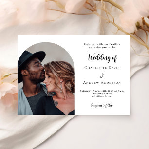 Invitation Mariage photo moderne simple