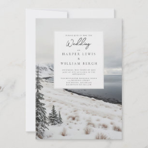 Invitation Mariage photo nature d'hiver