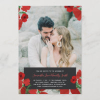 Mariage photo personnalisé Red Poppies