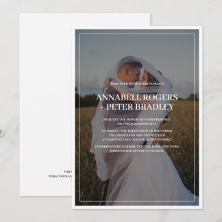 Invitation Mariage photo personnalisé simple et moderne