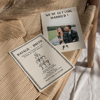 Mariage photo Retro Hand Draagne Vieux argent