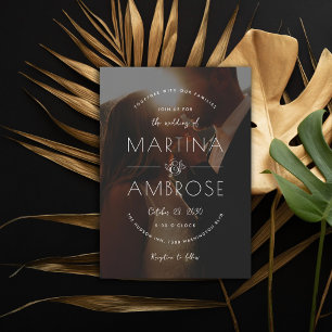 Invitation Mariage photo romantique