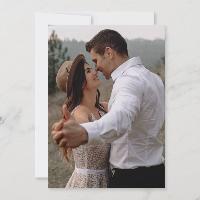 Invitation Mariage photo simple (Devant)