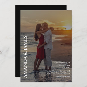 Invitation Mariage photo simple en couple