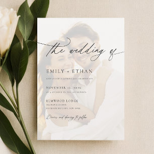 Invitation Mariage photo simple et élégant