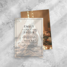 Mariage photo simple moderne noir et blanc