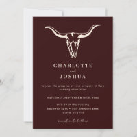 Mariage photo simple Western Bohemian Cow Skull