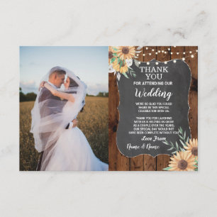 Invitation Mariage photo Sunflower