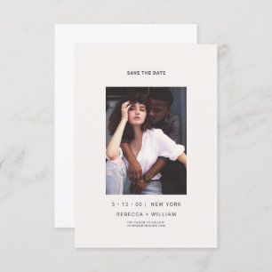 Invitation Mariage photo Ultra minimaliste de typographie mod