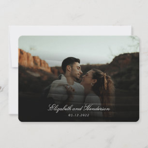 Invitation Mariage photo Whimsical Black Typography