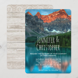 Invitation Mariage photographique pittoresque Mountain Landsc