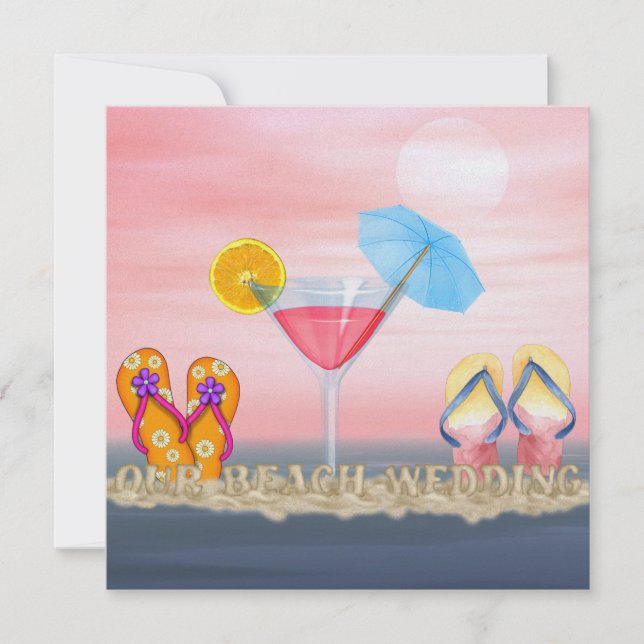 Invitation Mariage plage (Devant)