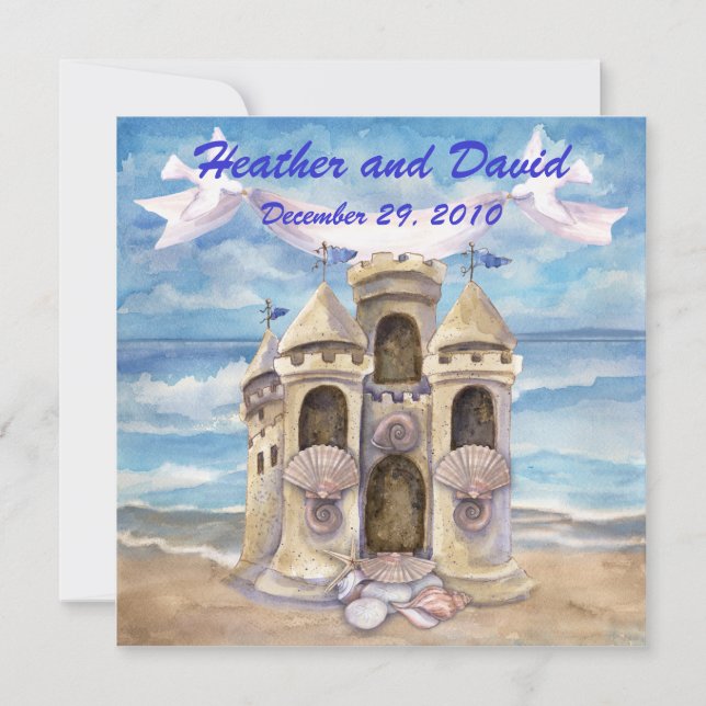 Invitation Mariage plage (Devant)