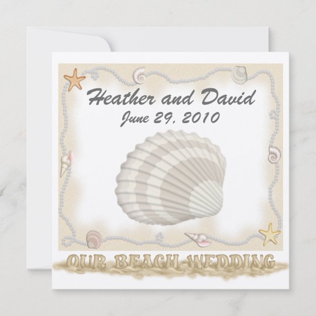 Invitation Mariage plage (Devant)