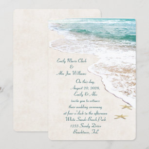 Invitation Mariage plage et Starfish