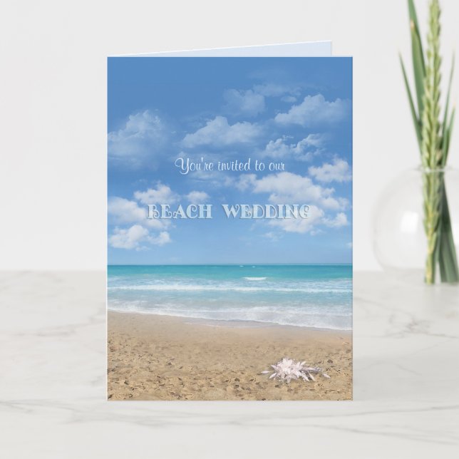 Invitation Mariage plage (personnalisable) (Devant)